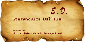 Stefanovics Délia névjegykártya